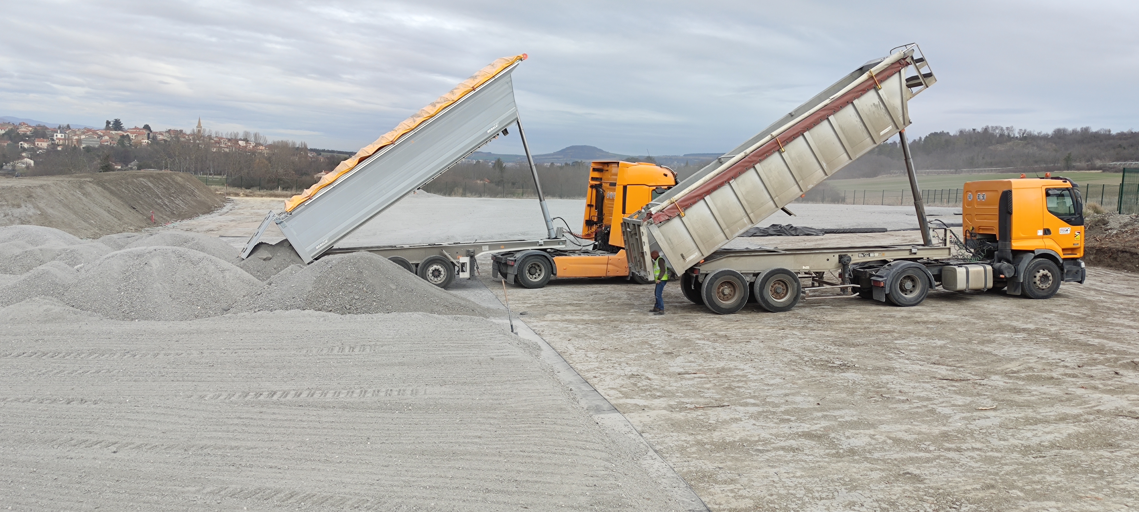 Réalisation d'une plateforme à Veyre Monton