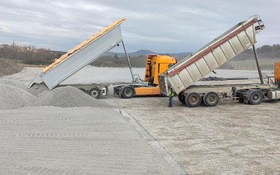 Réalisation d'une plateforme à Veyre Monton