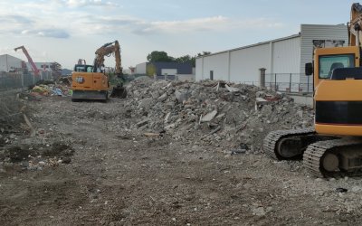 Démolition sur site industriel